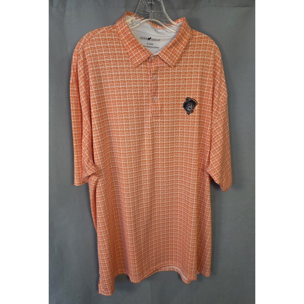Horn Legend  Polo 3XL Oklahome State‎ Univ OSU Cowboys Orange Logo